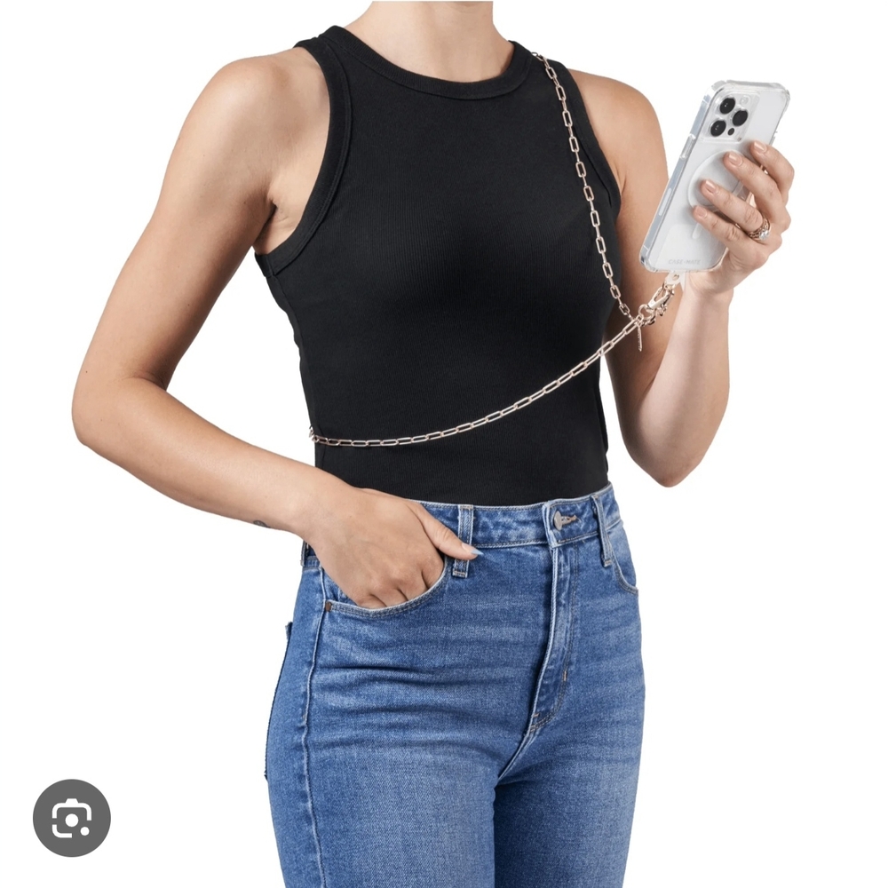Case-Mate Universal Phone Crossbody Strap Gold Link Chain Hands-Free NIB